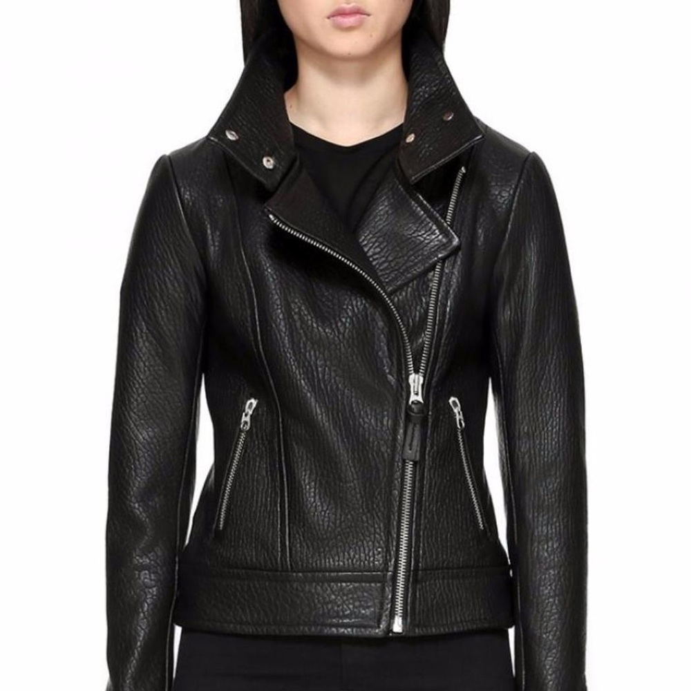 Mackage Lisa Pebbled Leather Jacket